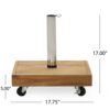 Ralph - Square Umbrella Base - Teak - Image 5