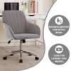 Adjustable Office Chair, Ergonomic Swivel Chair With Comfortable Backrest Seat - Gray - Image 9