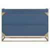 Queen Size Murphy Bed With Iron Legs, Modern Design - Blue - Image 4