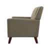 Upholstered Armchair With Button Tufting And Tapered Legs - Mocha - Image 6