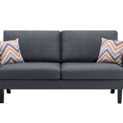 Bahamas - Sofa With 2 Throw Pillows - Dark Gray