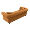 Retro Medieval Style Sofa With Roll Arms And Throw Pillows - Orange - Image 13