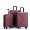 3 Piece Luggage Sets Lightweight Suitcase With Two Hooks, Spinner Wheels, Tsa Lock, (20/24/28) - Wine Red - Image 6