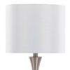 Lenuxe - Contemporary Semi Gloss Table Lamp (Set of 2) - Nickel / White - Image 5