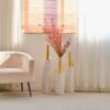 Floor Metal Vases Decorated White Metal Vases (Set of 3) Gorgeous Home Decoration Large Glazed Metal Vases - White / Gold - Image 17