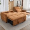 2 In 1 Sofa 3 Seater Sofa With Sofa Bed And Reversible Recliner - Orange - Image 10