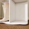 7 Tier Square Rotating Shoe Rack Tower With 360° Spinning Organizer - White - Image 11