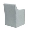 Upholstered Dining Arm Chair With Casters Woven - Light Gray Blue - Image 7