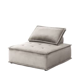 Anna - Armless Lounge Chair - Light Gray