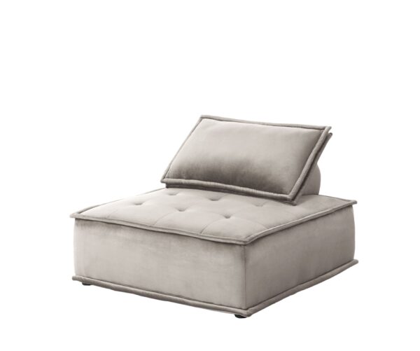 Anna - Armless Lounge Chair - Light Gray
