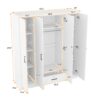 4 Door Wardrobe With 1 Drawer - White - Image 10