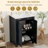 Vintage Style Small Bathroom Vanity Combo With Ceramic Sink, 2 Soft-Close Doors - Espresso - Image 5