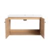 Bathroom Vanity With Resin Countertop Sink, 2 Doors Cabinet Set - Oak - Image 18