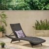 Mysticism Outdoor Chaise Lounge With Adjustable Backrest And Foldable Legs - Brown Multi - Image 10