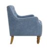 Accent Chair, Living Room Chair, Footrest Chair Set With Vintage Brass Studs, Button Tufted Upholstered Armchair For Living Room, Comfy Reading Chair For Bedroom, Reception Room - Blue - Image 18