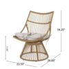 Elaine - Chair & Side Table - Light Brown - Image 12