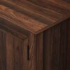 Modern Farmhouse 2 Door Grooved 70" TV Stand For TVs - Dark Walnut - Image 4