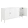 4 Door Sideboard Storage Cabinet With Door Shelf For Living Room And Dining Room, 2 Large Cabinets With Adjustable Shelf - White - Image 14