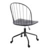 Riley - Farmhouse Adjustable High Back Office Chair - Black - Image 3
