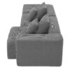 3 Piece Free Combination L Shaped Modular Sectional, Minimalist Floor Couch Set, Convertible Foam Filled Cloud Compressed Couch For Living Room - Gray - Image 12