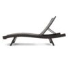 Mysticism Outdoor Chaise Lounge With Adjustable Backrest And Foldable Legs - Brown Multi - Image 8