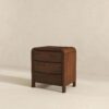 Lionel - Mid-Century Modern Nightstand 3 Drawer Bed Side Table - Brown - Image 5