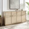 Classic Framed 4 Door Sideboard - Birch - Image 3