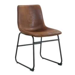 (Set of 4) Retro Chairs, Comfortable Bar Stools, Suitable For Industrial And Vintage Style Environments - Brown