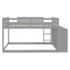 Full Over Full Bunk Bed With 4 Drawers And 3 Shelves - Gray - Image 11
