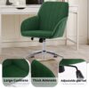 Adjustable Office Chair, Home Bedroom, Ergonomic Swivel Chair, Backrest Seat, Comfortable For Long Sitting - Green - Image 19