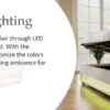 Queen Size Upholstered Platform Bed With A Hydraulic Storage System, LED And USB Charging (Without Mattress) - Natural - Image 26