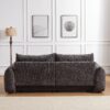 Lamb's Wool 2 Seater Cushion Sofa Comfortable Sofa For Living Room Bedroom And Other Casual Spaces Lamb's Wool Sofa With 2 Cushions And 2 Ball Pillows (Set of 2) - Gray - Image 8