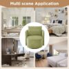 360° Swivel Chair, Accent Barrel Armchair, Upholstered With Curved Design - Green - Image 8