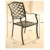 Outdoor Patio Aluminum Dining Arm Chair With Cushion (Set of 2) - Cast Slate - Image 3