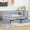 Full Size Daybed With Fence Guardrails And 2 Drawers - Gray - Image 18