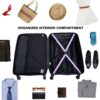 3 Piece Luggage Sets Lightweight Suitcase With Two Hooks, Spinner Wheels, Tsa Lock, (20/24/28) - Light Purple - Image 15