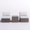2 Person Seating Set With Cushions - Brown / Gray - Image 2