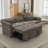 2 In 1 Sofa 3 Seater With Sofa Bed And Reversible Recliner - Dark Gray - Image 8