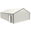 Double Garage Metal Shed With Side Entry Door - White - Image 8