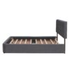 Queen Size Upholstered Platform Bed With 2 Drawers And 1 Twin Long Trundle - Dark Gray - Image 7