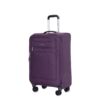 5 Piece Set (18/23/27/Travelbag /Toiletry Bag), Softshell Suitcase Spinner Wheels Terylene Polyester Luggage Sets Carry On Suitcase Luggage Lightweight Durable Suitcase - Purple - Image 7