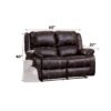 Zuriel - Synthetic Leather Recliner Loveseat - Brown - Image 6