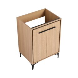 Modern Bathroom Vanity Cabinet With Soft Closing Doors - Oak