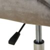 Modern Velvet Fabric Dining Chair With Chrome Legs, Soft And Comfortable, Lift Adjustment, Space Saving - Gray - Image 19
