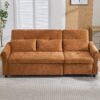 2 In 1 Sofa 3 Seater Sofa With Sofa Bed And Reversible Recliner - Orange - Image 6