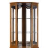 6 Shelf Corner Curio Display Cabinet With Lights, Mirrors And Adjustable Shelves (E26 Light Bulb Not Included) - Oak - Image 9