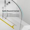 Frameless Shower Doors For Bathtub, 1 / 4" SGCC Tempered Glass - Brushed Gold - Image 7