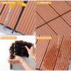 Wood Plastic Composite Deck Tiles (Set of 20), Sustainable Composite Decking Resist Rust, Water, Weather, Easy To Diy & Maintain, Ideal For Patios, Balconies, Rooftops - Mahogany - Image 11