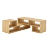 2 Piece Cube TV Stand And L Shaped Entertainment Center With Open Storage And 2 Shelves - Burly Wood - Image 17