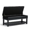 Saxon - Storage Ottoman Bench - Midnight Black - Image 2